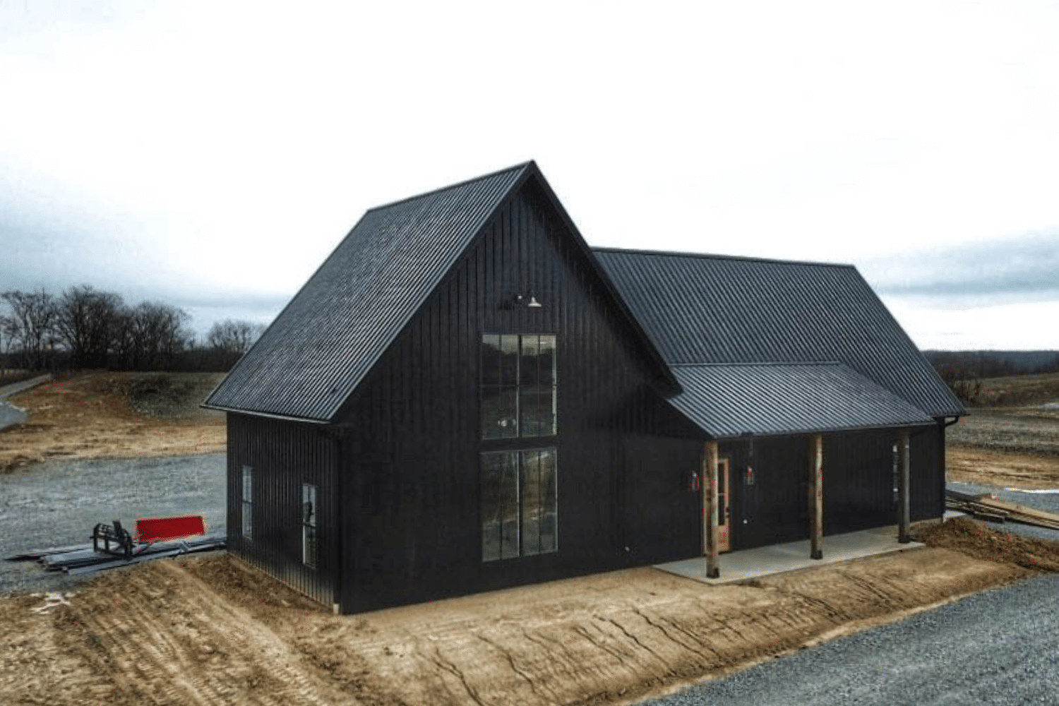 30x50 black barndominium kit in ohio