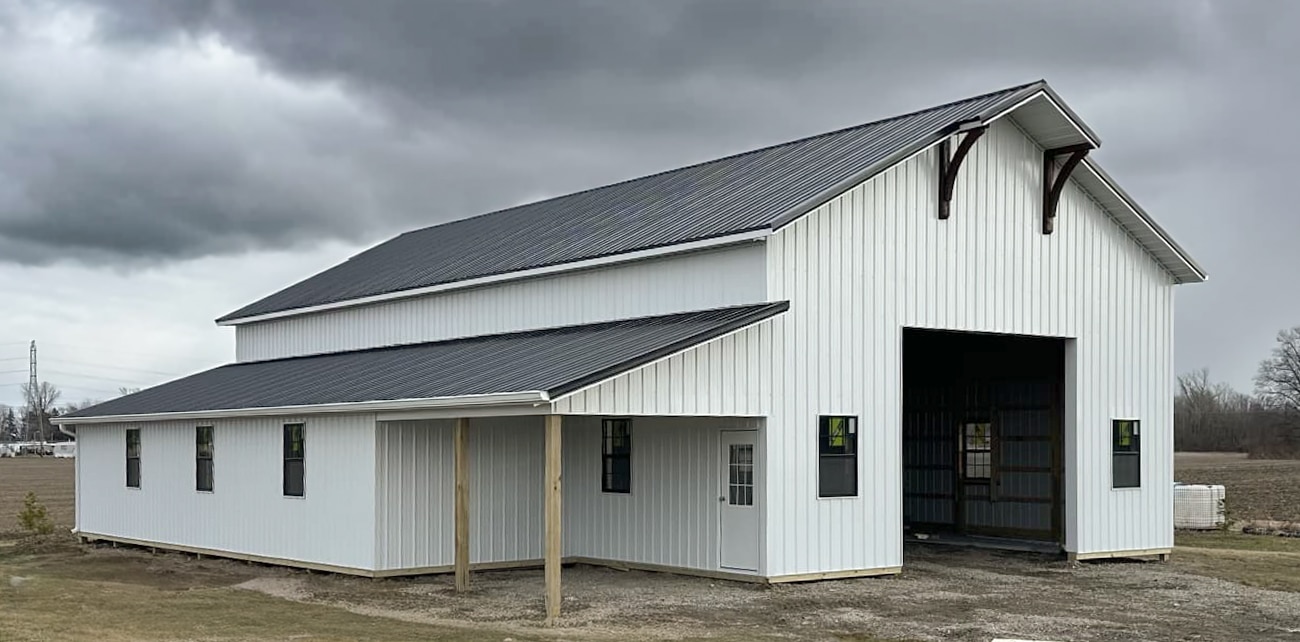 32x64 Pole Barn in Monroe MI 1