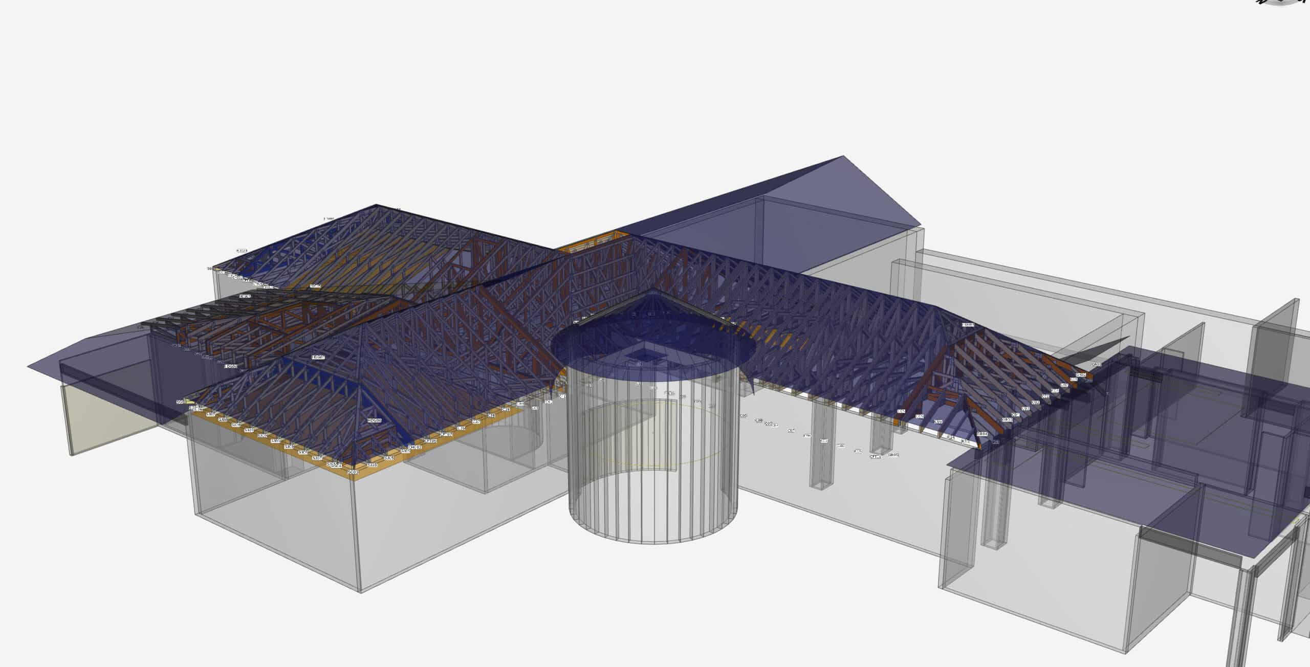 3D design blueprints for a 40x80 equestrian pole barn
