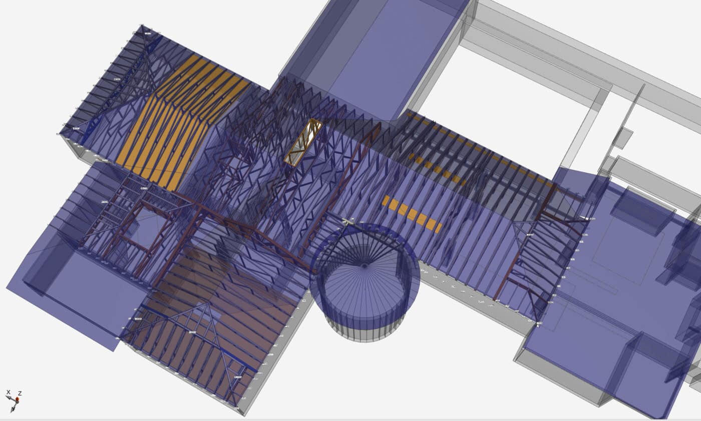 3d design blueprint for 42x64 agricultural pole barns