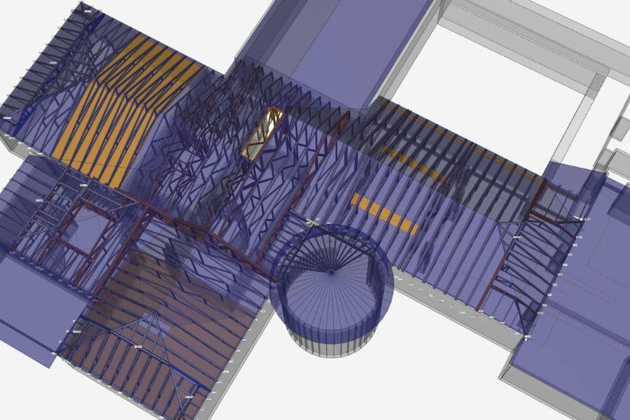 3D-design blueprints for 80x100 commercial pole barn kits