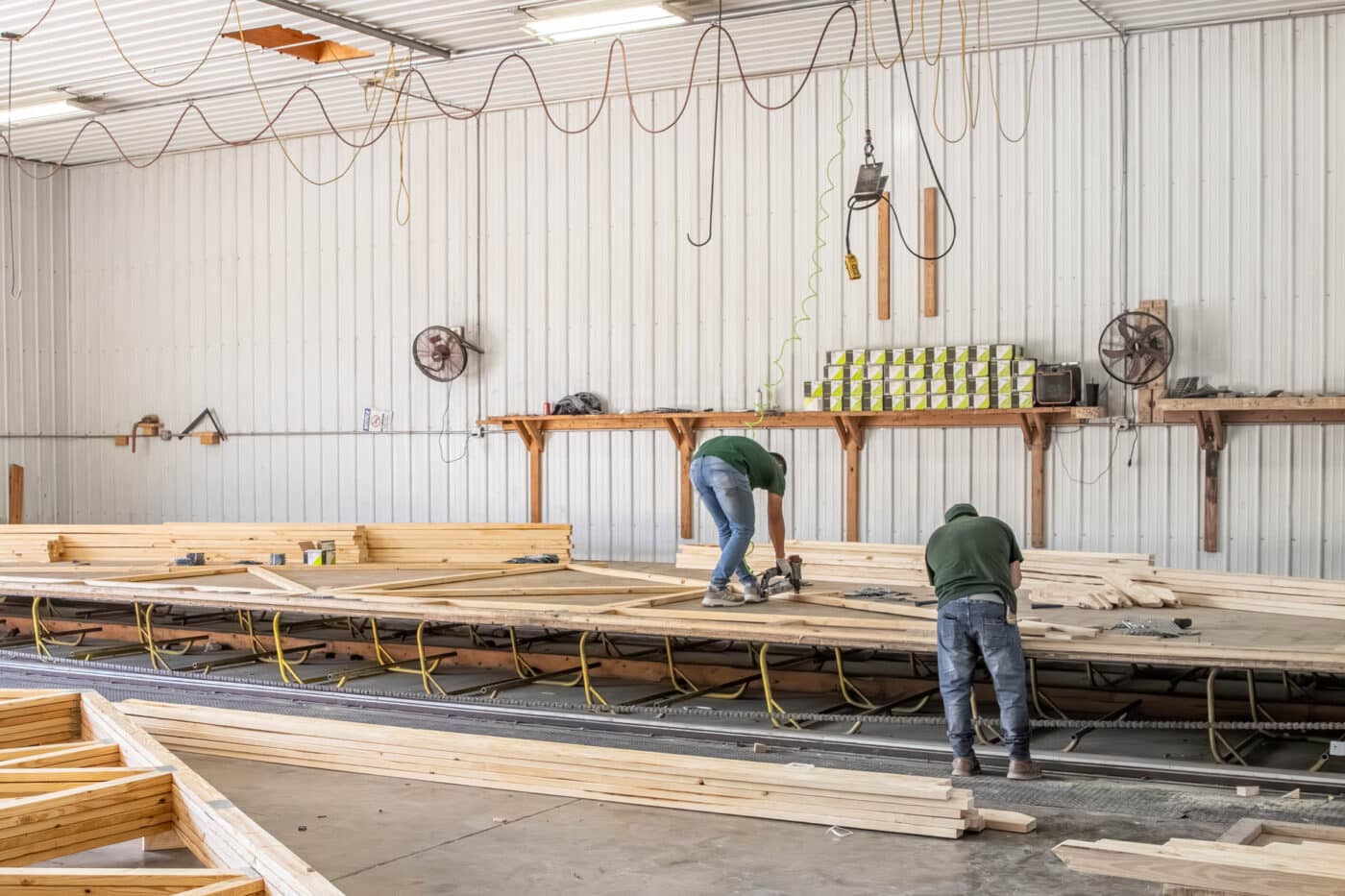 Manufacturing Roof Trusses for 48x80 Pole Barn Garage Kits
