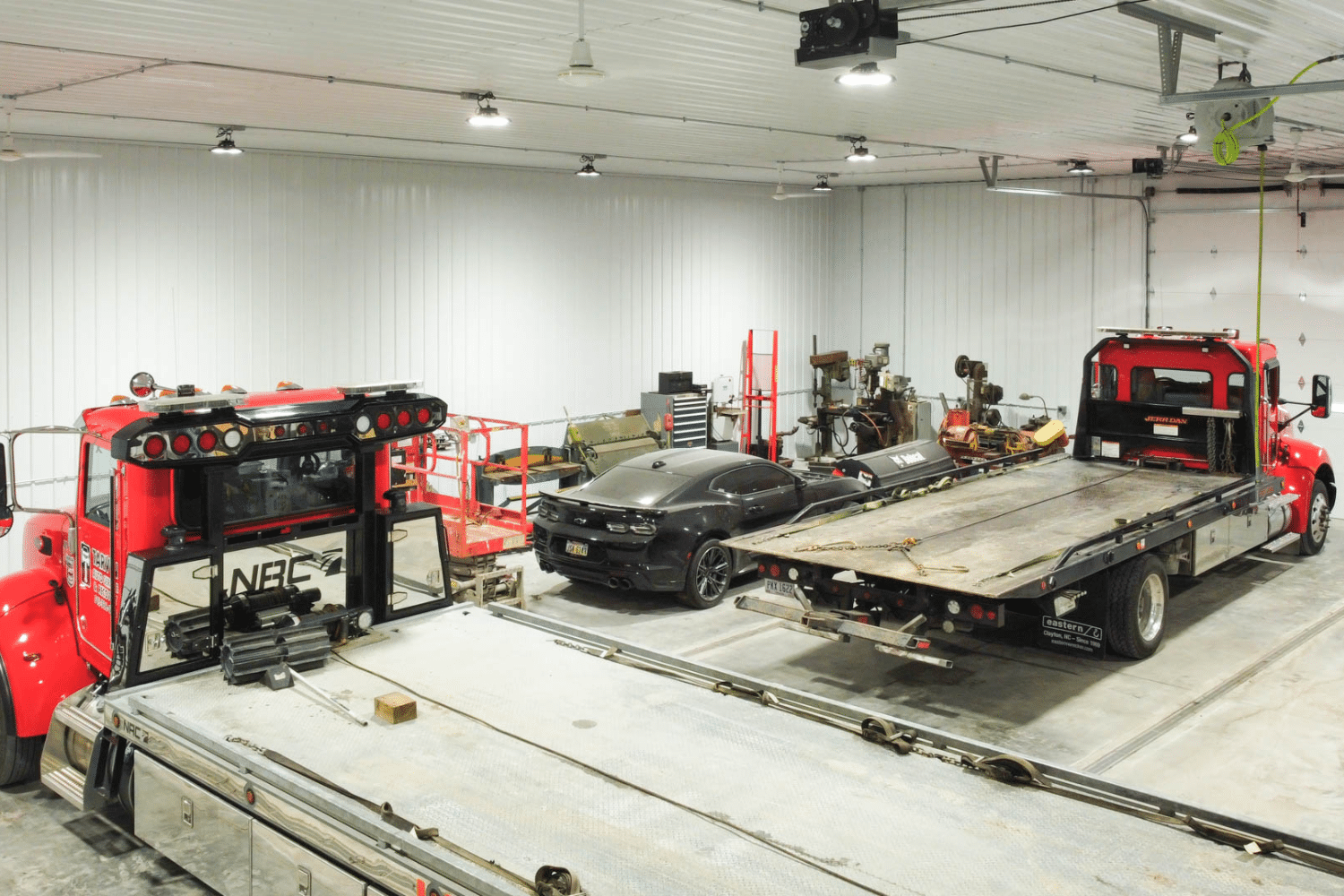 60x120 interior custom commercial pole barn in ohio