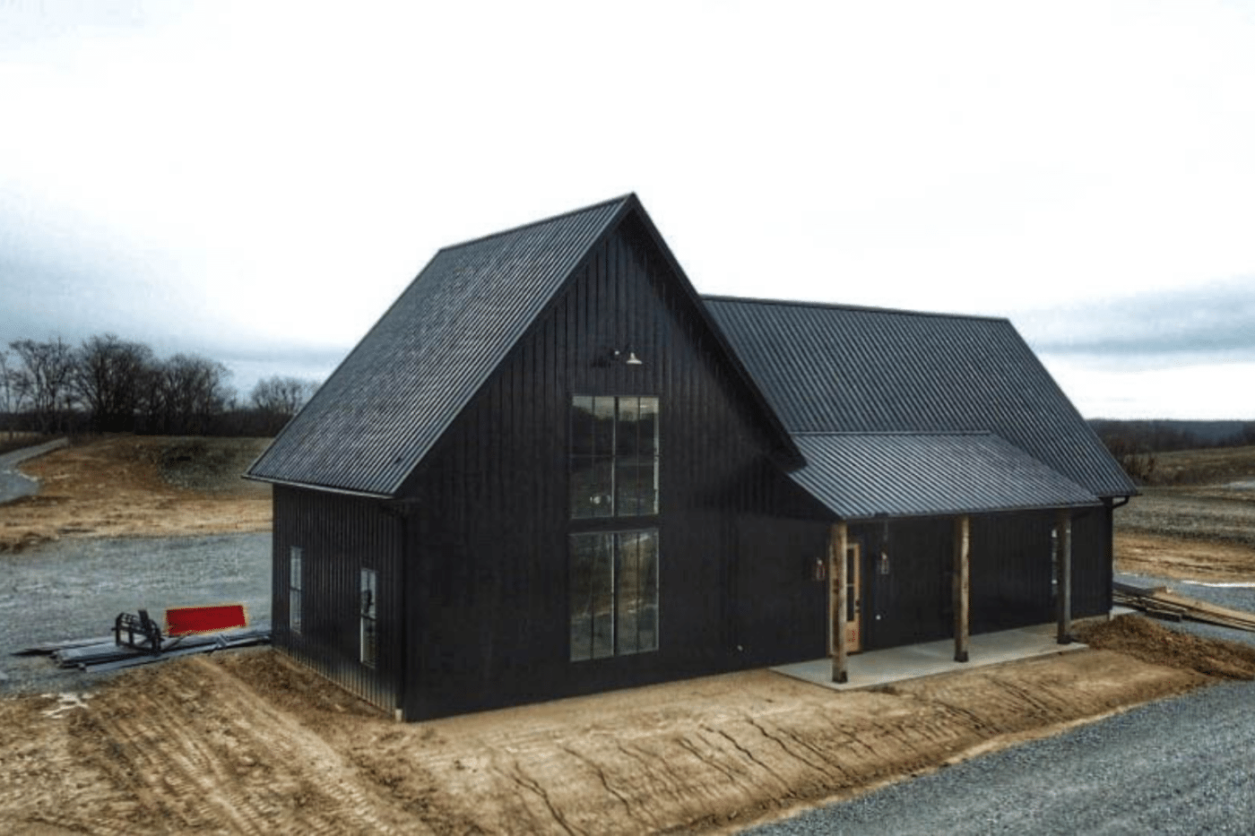 60x60 black barndominium in southeast ohio
