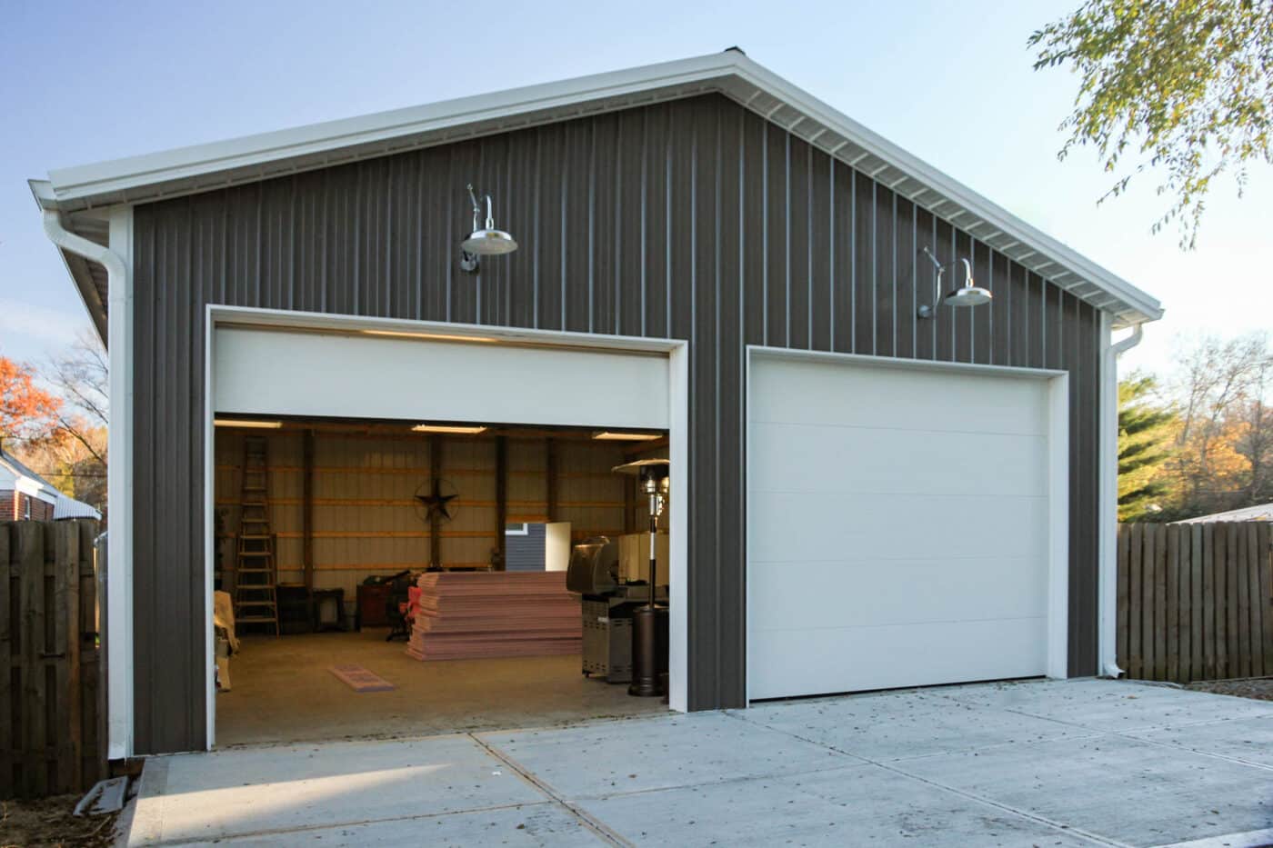 Charcoal Gray Metal Building