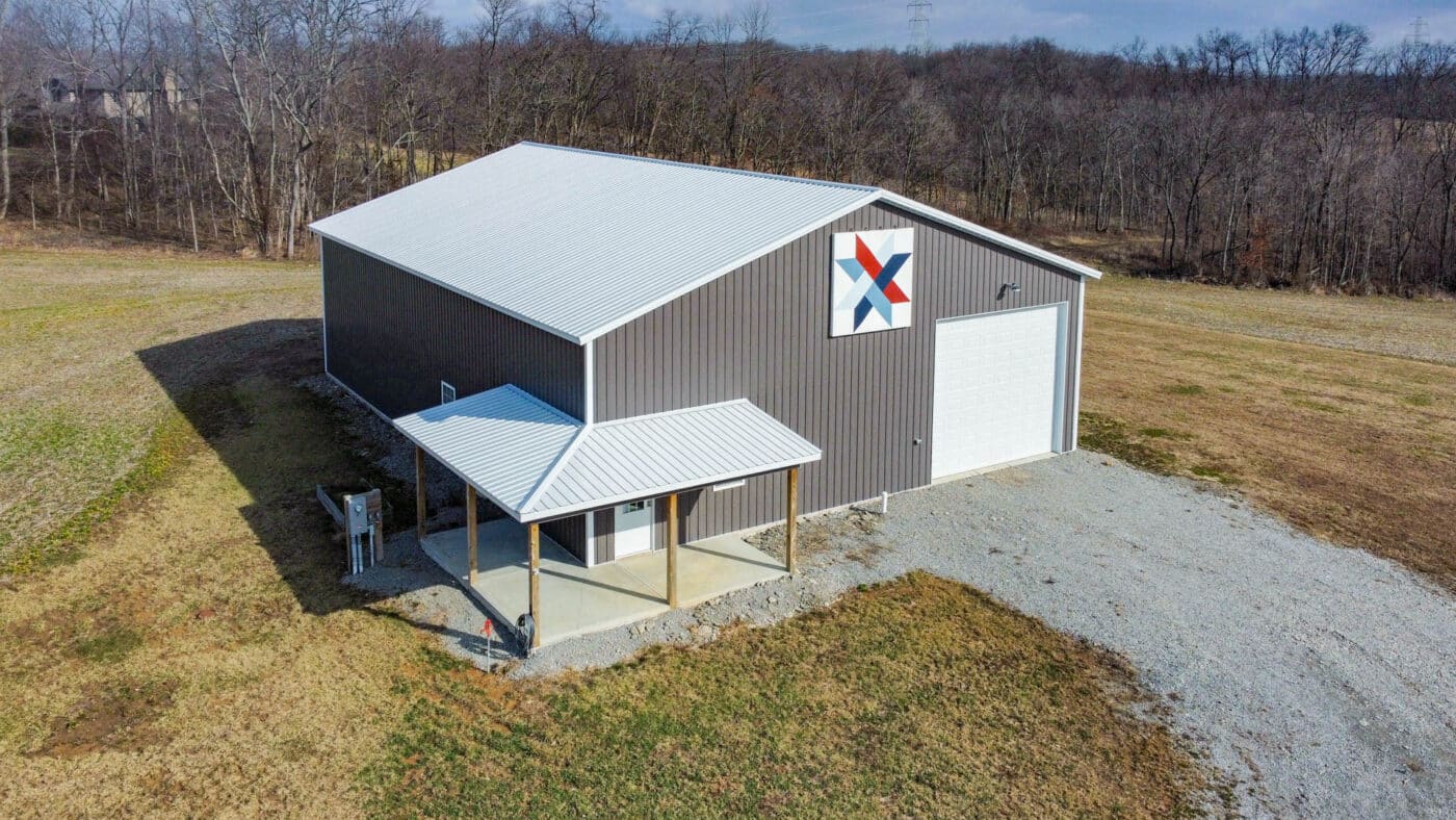 Charcoal Gray Metal Building in Sardinia OH