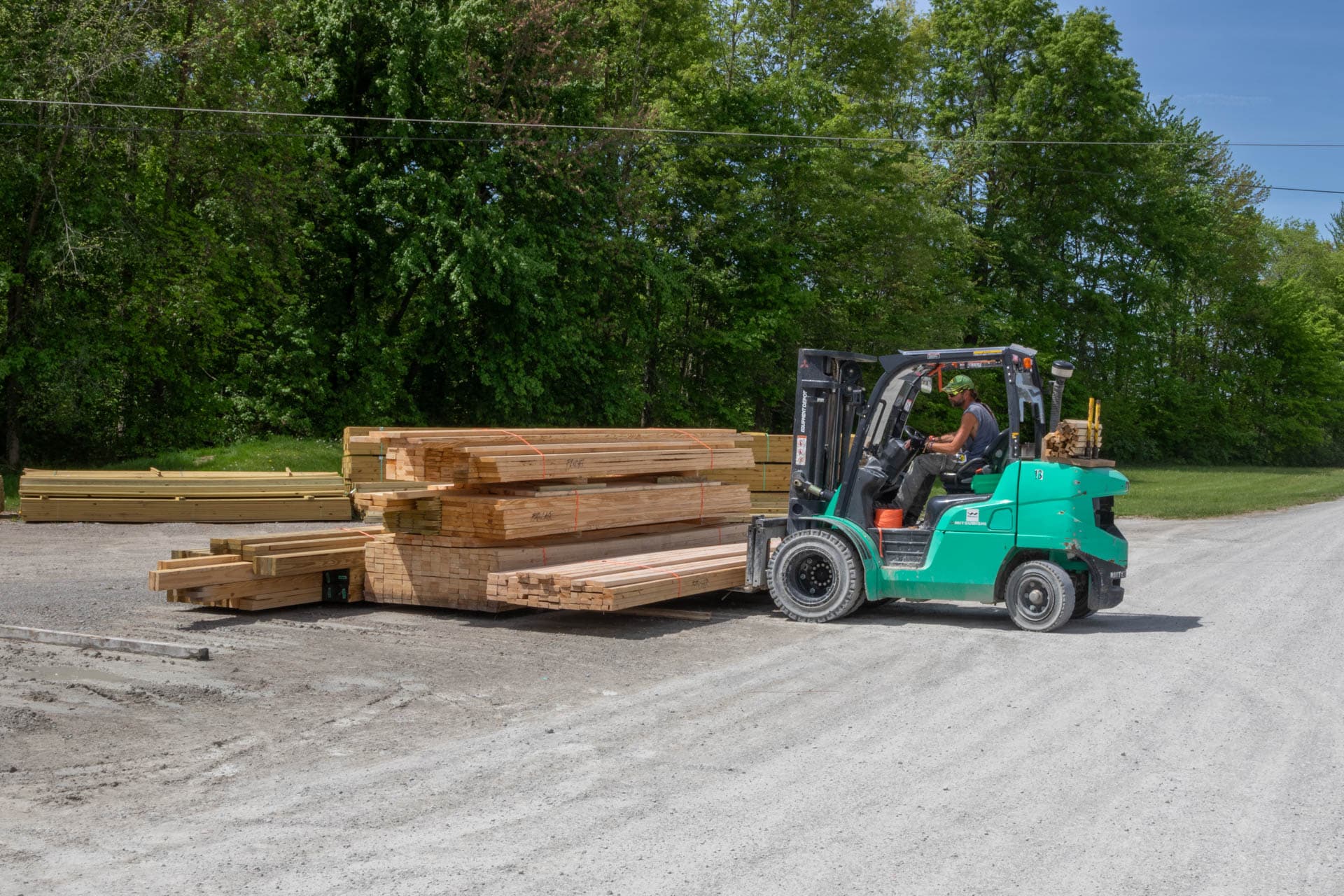 Delivery of Charcoal Gray Pole Barn Kits in Ohio
