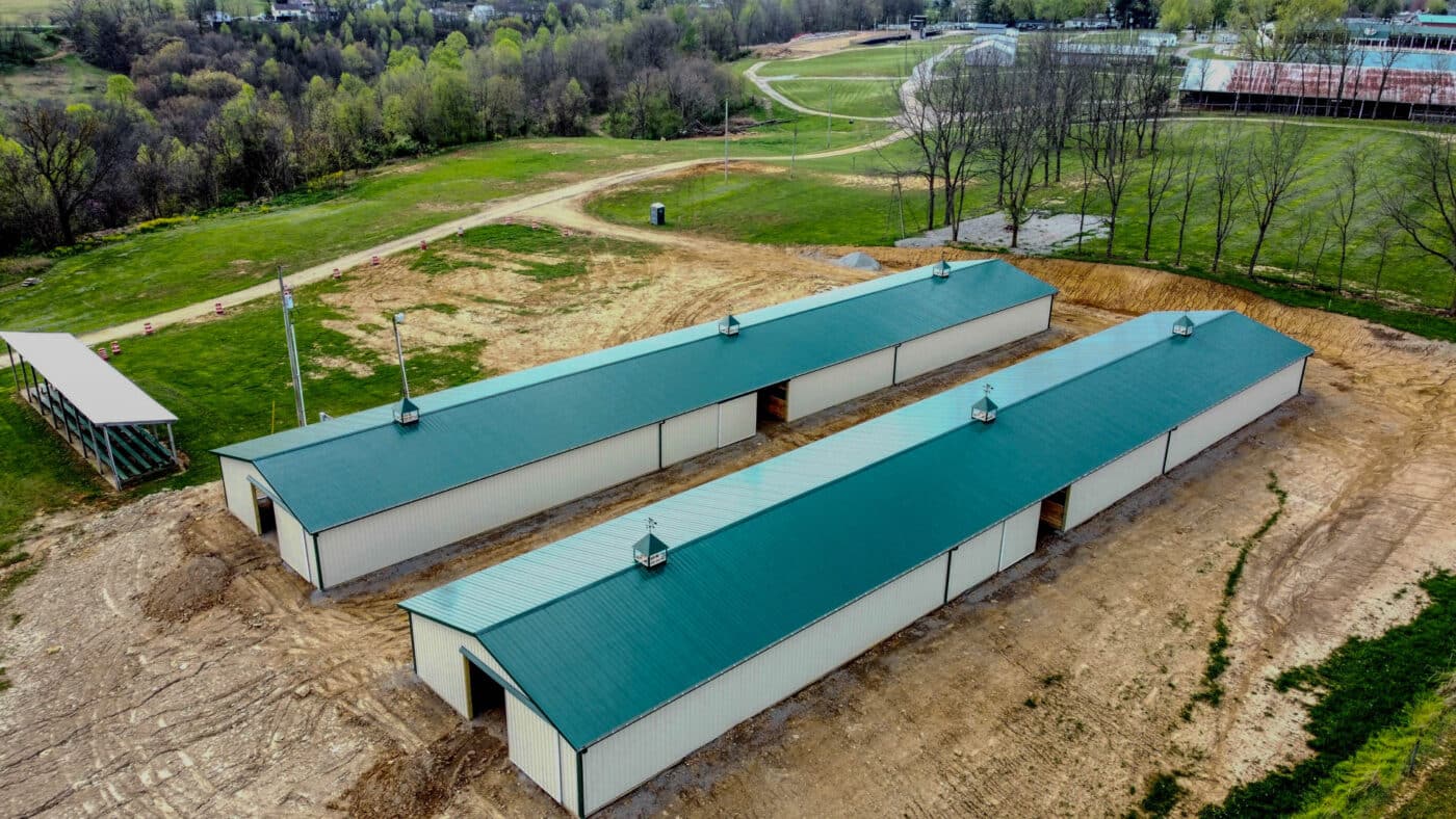 Green Metal Building in Western Ohio