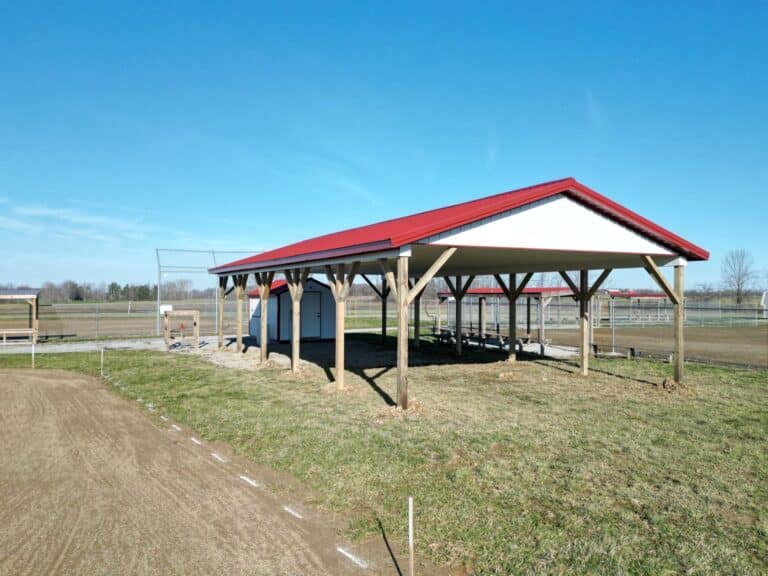 red and white pavilion in russellville oh