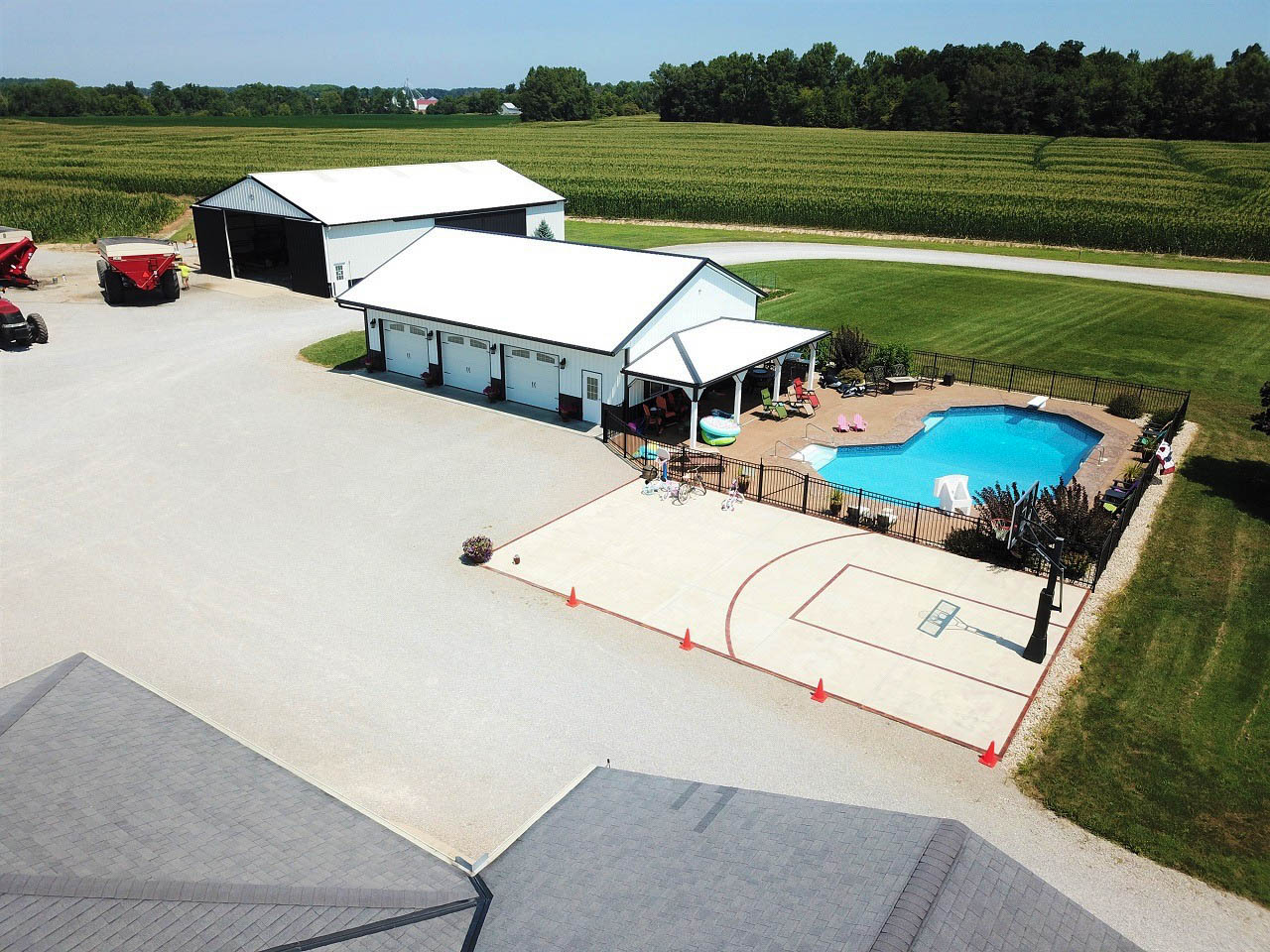White and Black Pole Barn Kits in Sardinia OH
