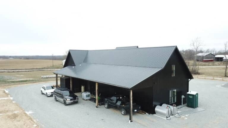 black 40x30 barndominium in southeast ohio