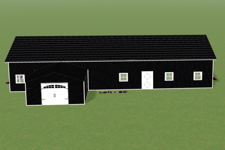 designing a 40x80 barndominium in 3D - 1