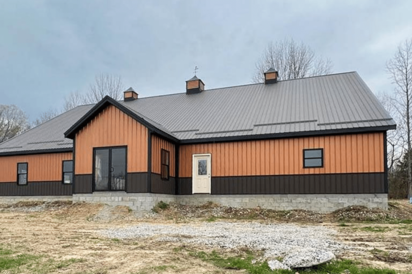 brown barndominium 60x60 pole barn kit for sale in ohio