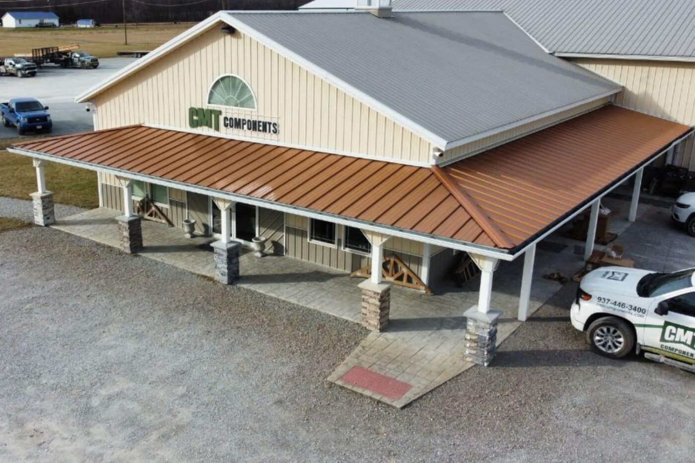 cmt components building with cars parked outside