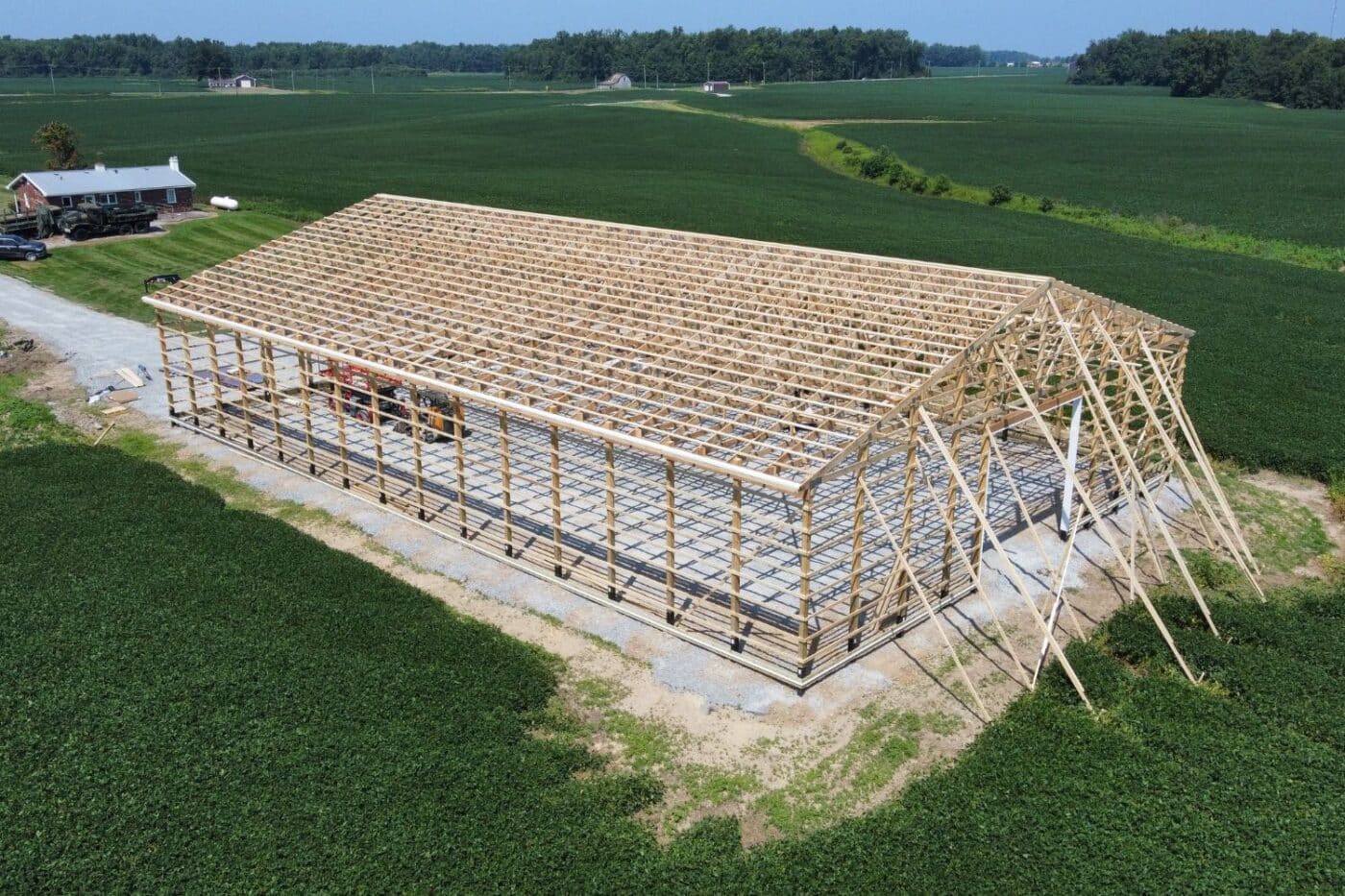 cmt components trusses 60x90 pole barn garage
