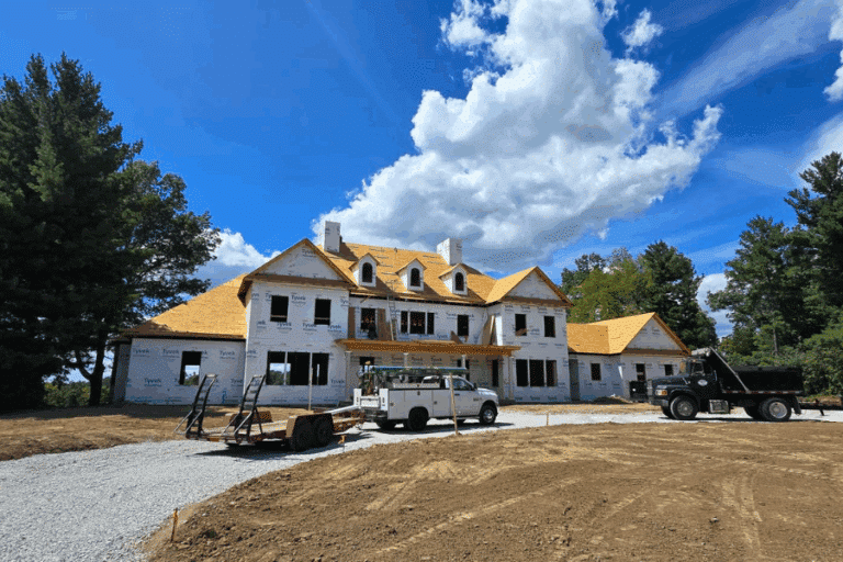 complete view of home using residential house trusses package from CMT Components