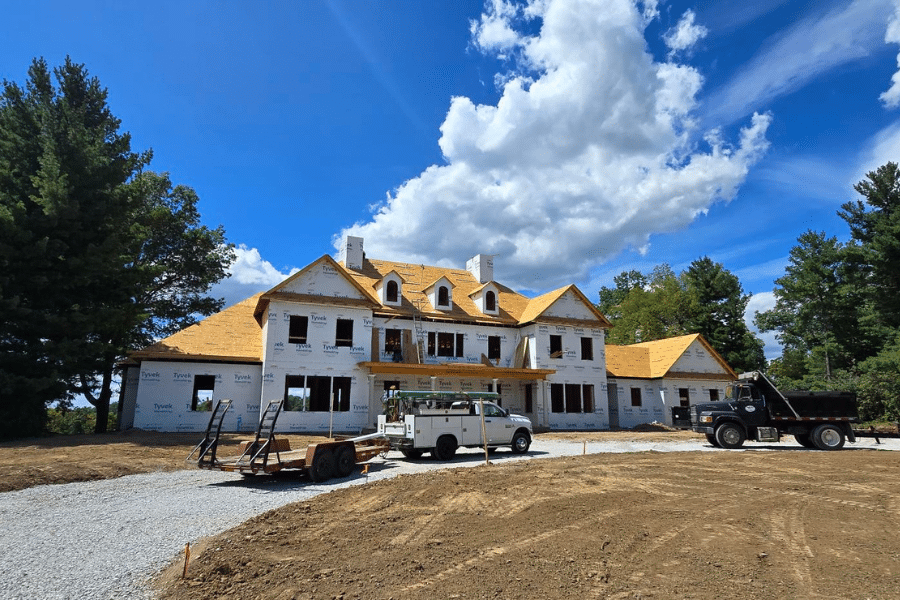 complete view of home using residential house trusses package from CMT Components