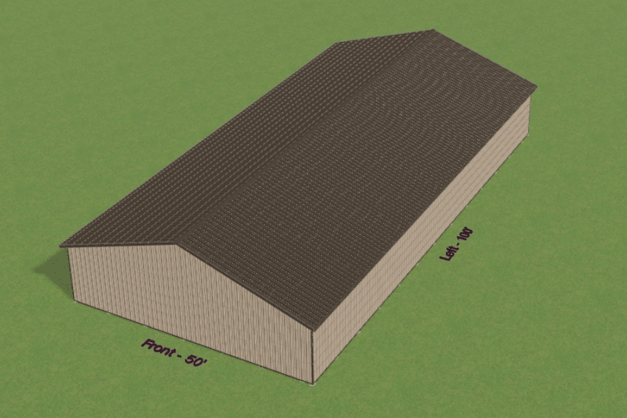 50x100 barndominium being designed in 3D