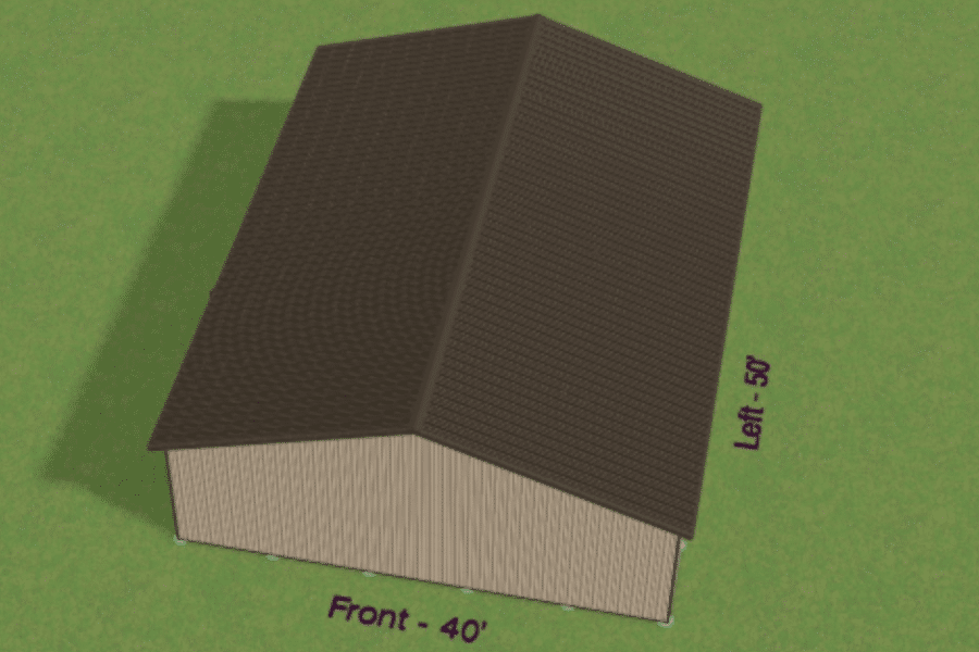 designing a 40x50 agricultural pole barn in 3D
