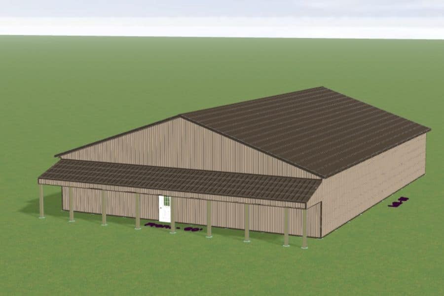 designing a 60x80 commercial pole barn in 3D