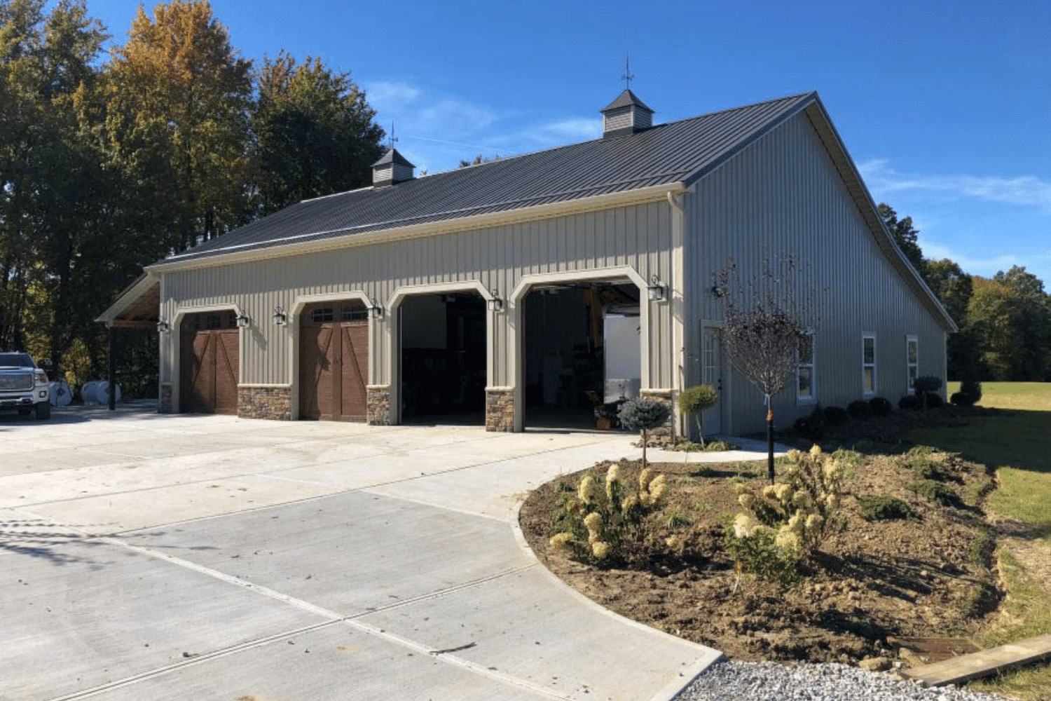 four car garage pole barn kit in sabina ohio