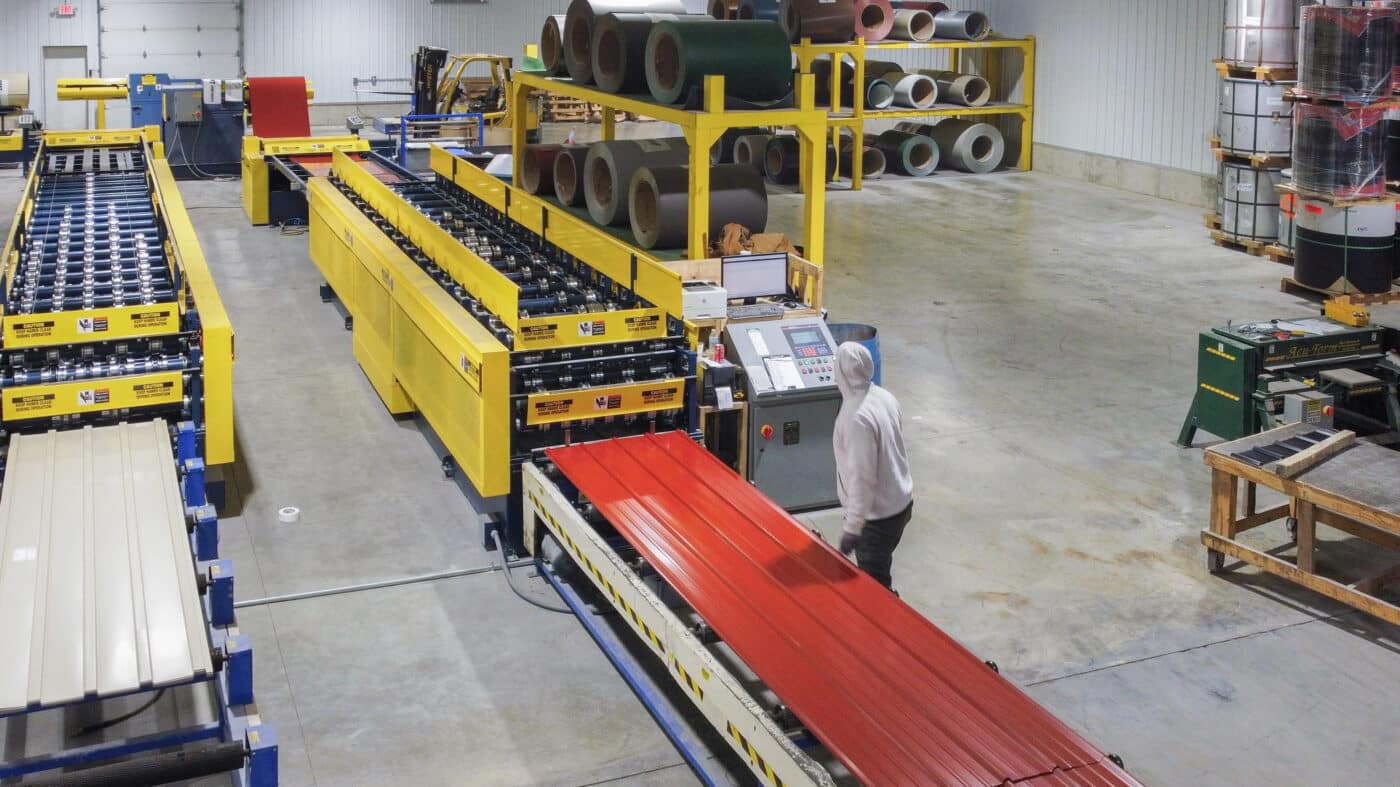 manufacturing red metal panels in cmt plant in ohio