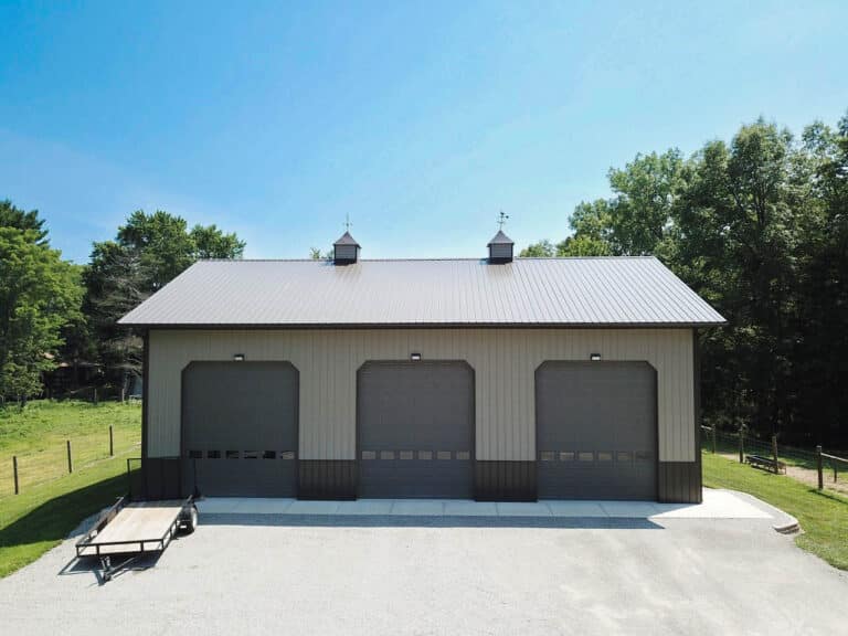 40x60 pole barn garage in Sardinia OH