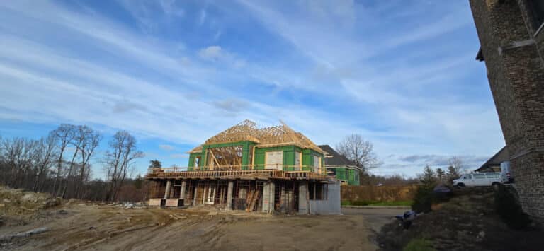 pool house in Cincinnati oh with roof trusses from CMT Components