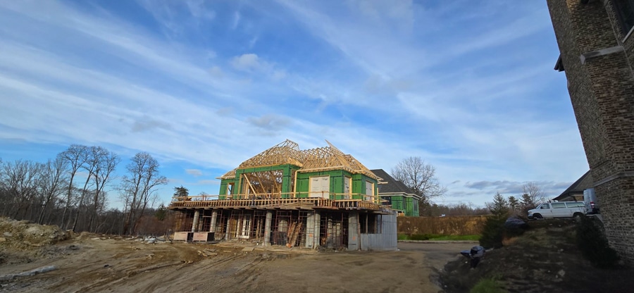 pool house in Cincinnati oh with roof trusses from CMT Components