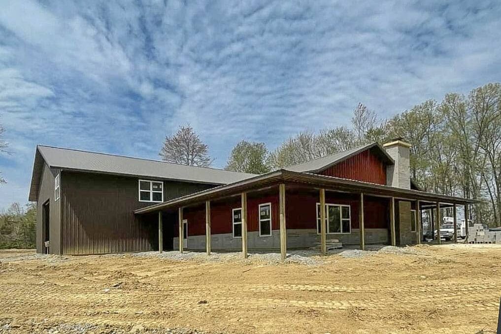 red 50x100 commercial pole barns