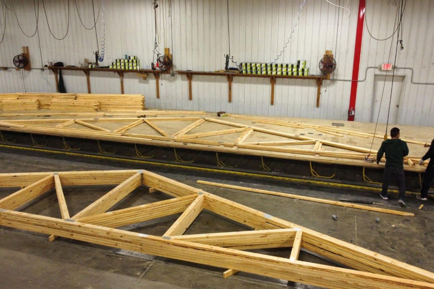 roof trusses for 100x150 commercial pole barn kits in OH