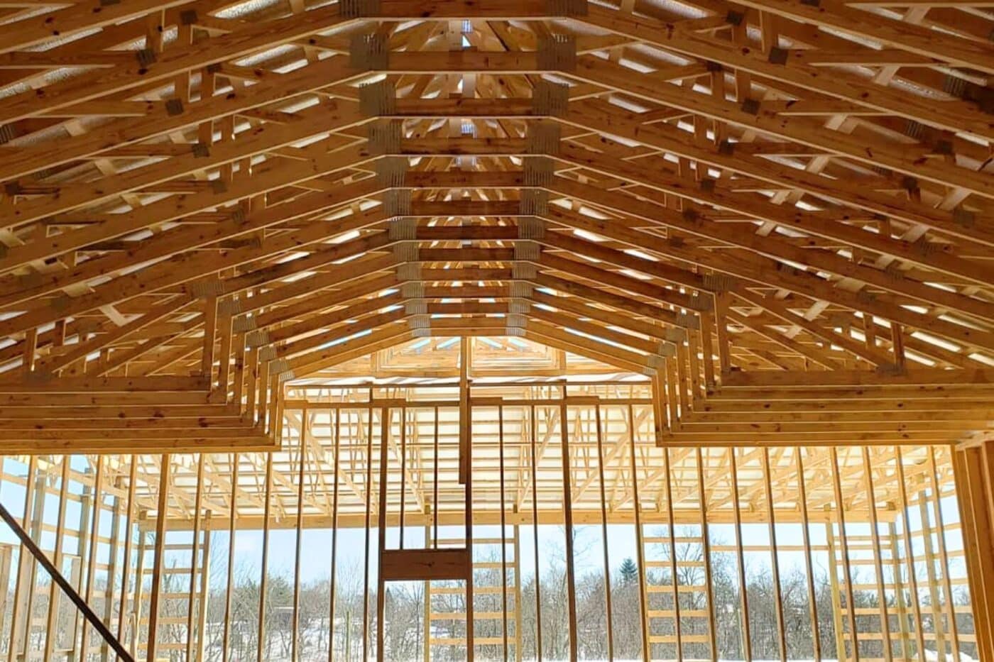 roof trusses for 150x150 commercial pole barn