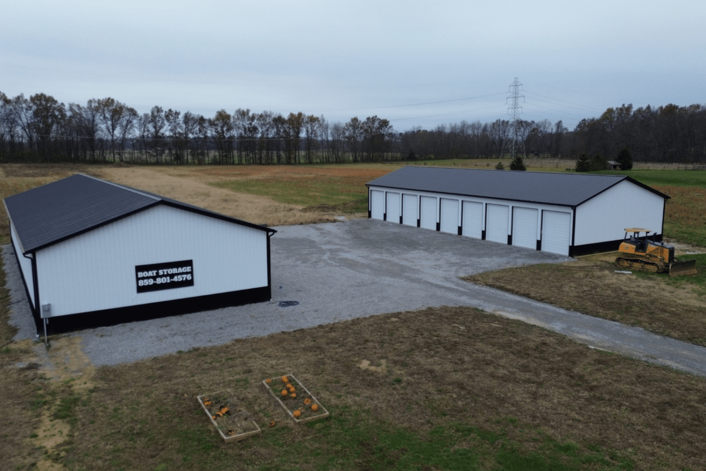 two 40x104 garage pole barn kits in sardinia ohio used for boat storage