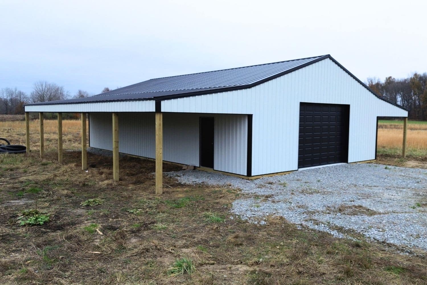 white pole barn in ohio
